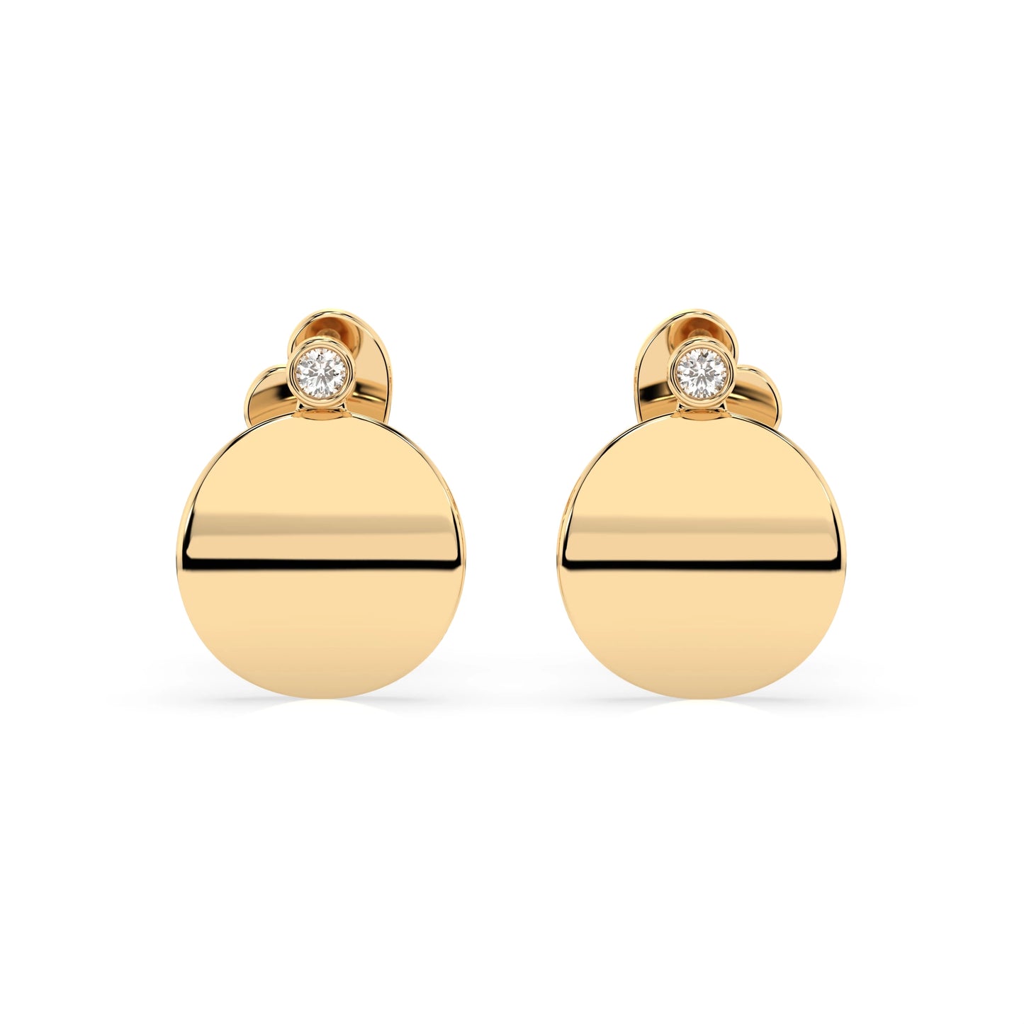 Minimalismus-Ohrringe (Rund), 0.04 ct — 102-10067