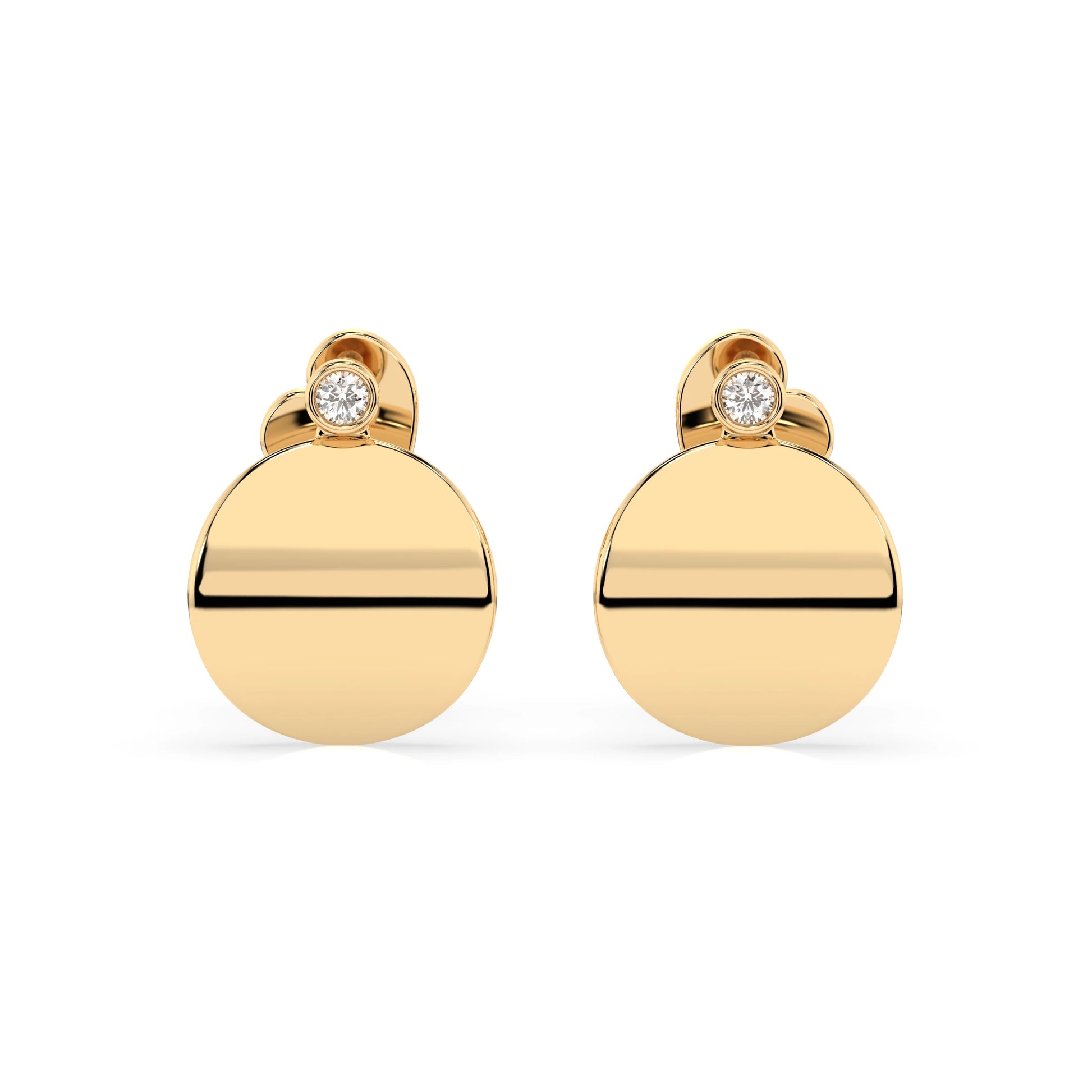Minimalismus-Ohrringe (Rund), 0.04 ct — 102-10067