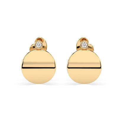 Minimalismus-Ohrringe (Rund), 0.04 ct — 102-10067