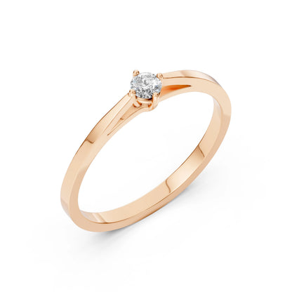 Solitär-Ring (Rund), 0.1 ct — 101-10125(3.0)