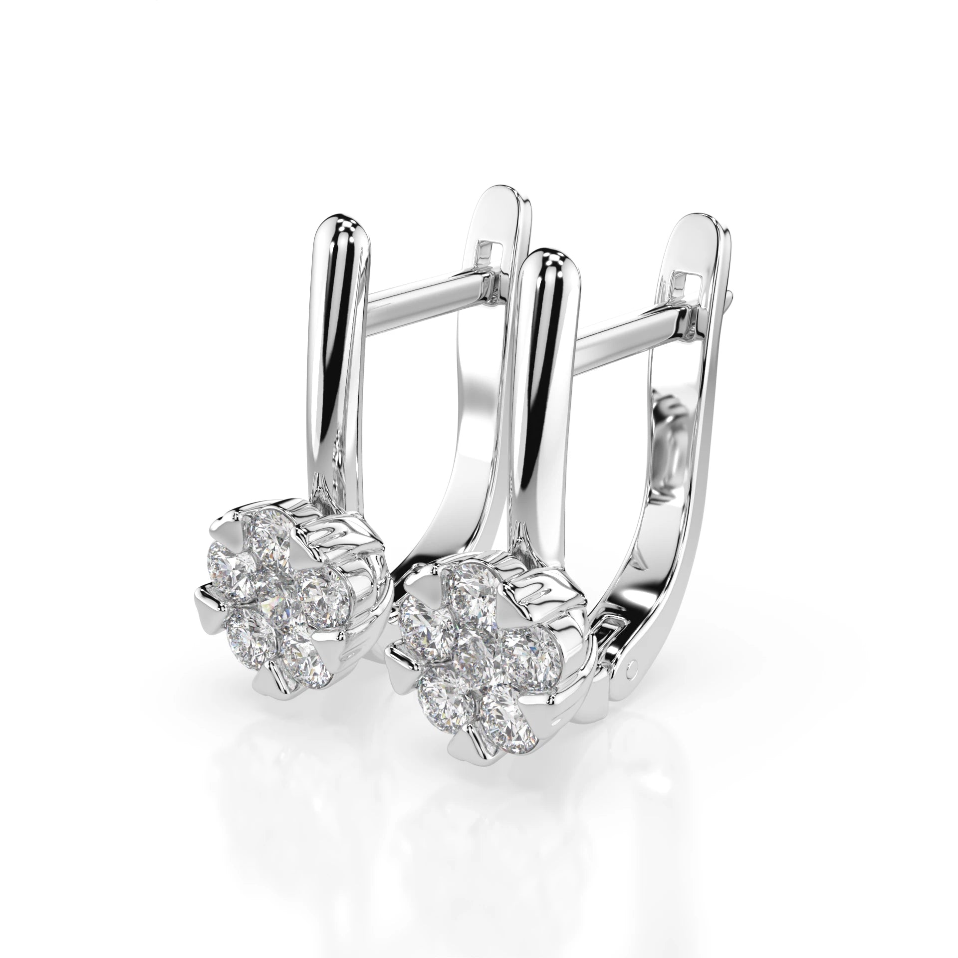 Illusion-Ohrringe (Rund), 0.12 ct — 102-10015/1(2.5)