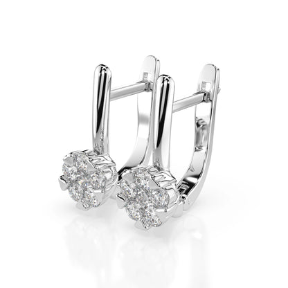 Illusion-Ohrringe (Rund), 0.12 ct — 102-10015/1(2.5)