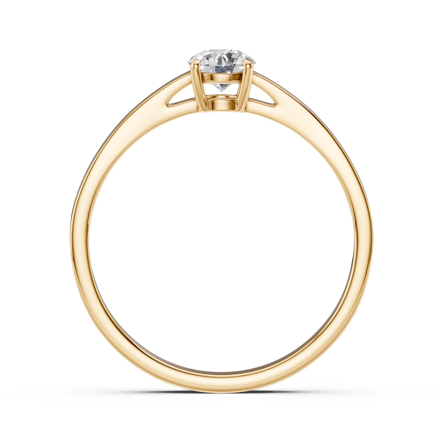 Solitär-Ring (Rund), 0.35 ct — 101-10012/1(4.5)