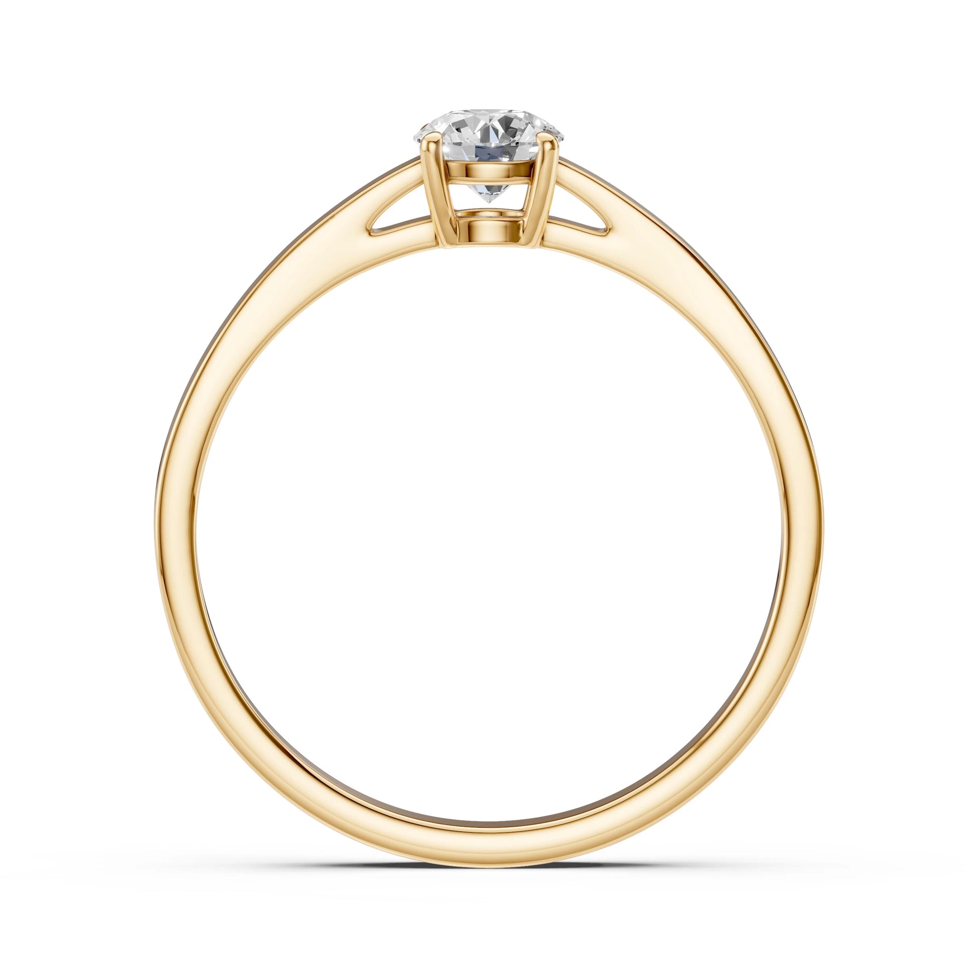 Solitär-Ring (Rund), 0.35 ct — 101-10012/1(4.5)
