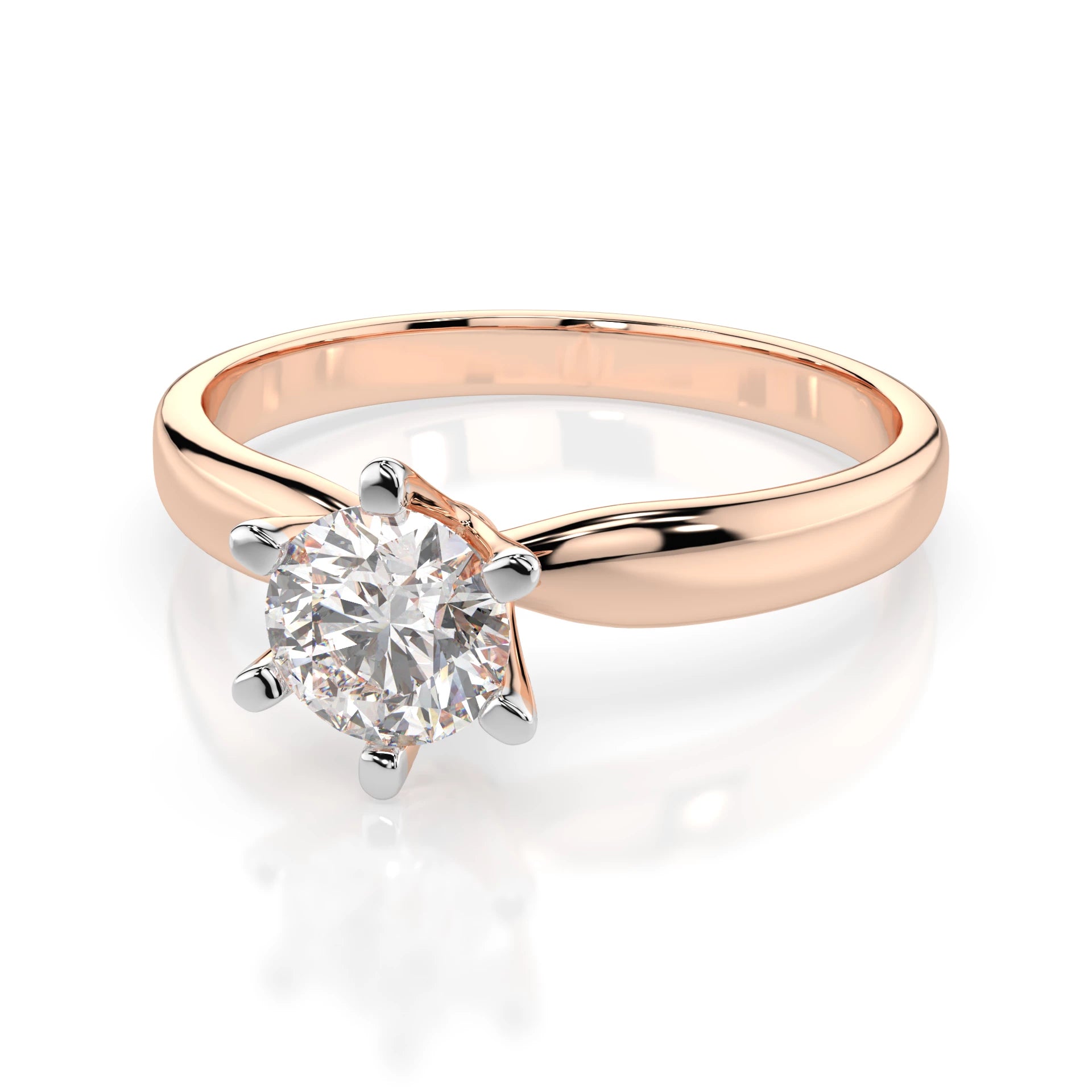 Solitär-Ring (Rund), 0.7 ct — 101-10040(5.7)