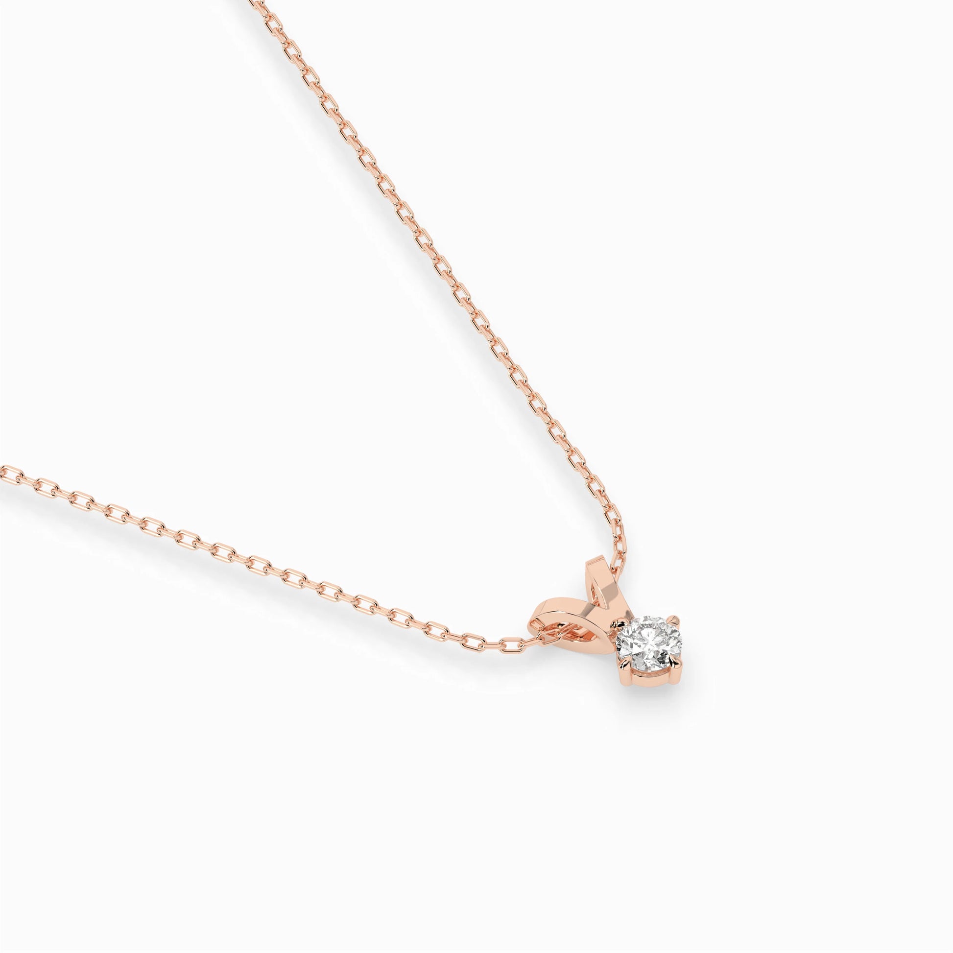 Solitär-Halskette (Rund), 0.1 ct — 104-10037(3.0)
