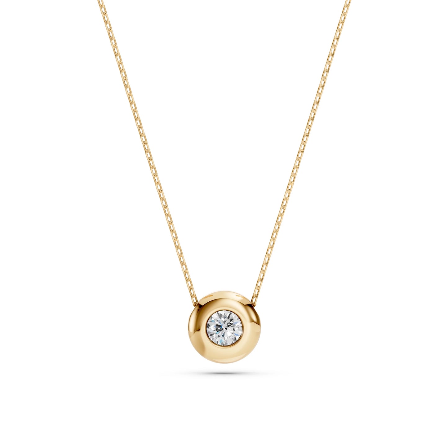 Solitär-Halskette (Rund), 0.15 ct — 104-10007(3.4)