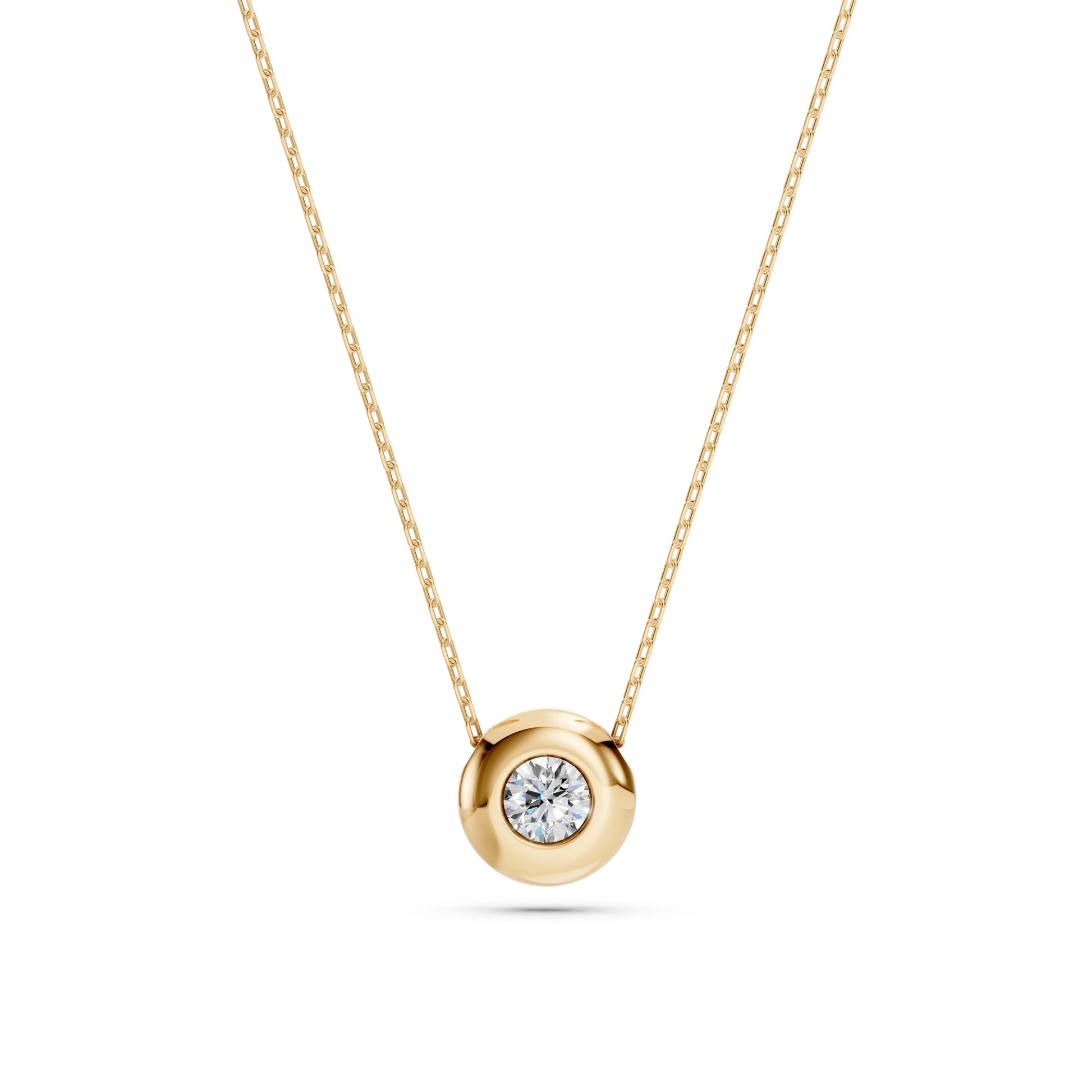 Solitär-Halskette (Rund), 0.15 ct — 104-10007(3.4)