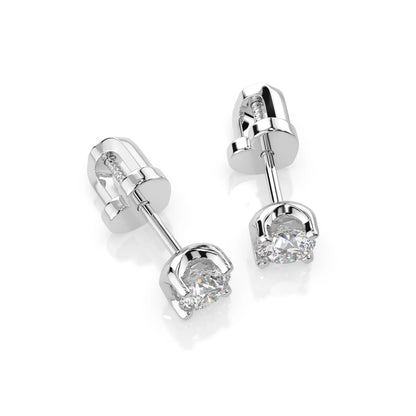 Solitär-Schmetterling-Ohrringe (Rund), 0.4 ct — 102-10020(3.7)