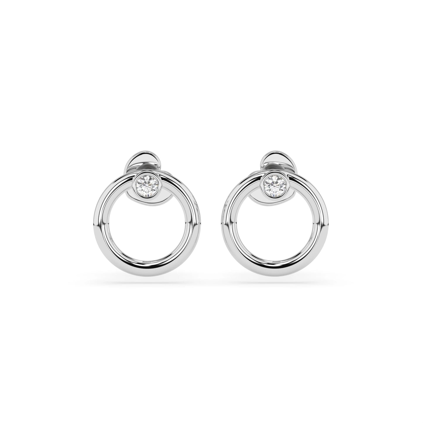Minimalismus-Ohrringe (Rund), 0.06 ct — 102-10170