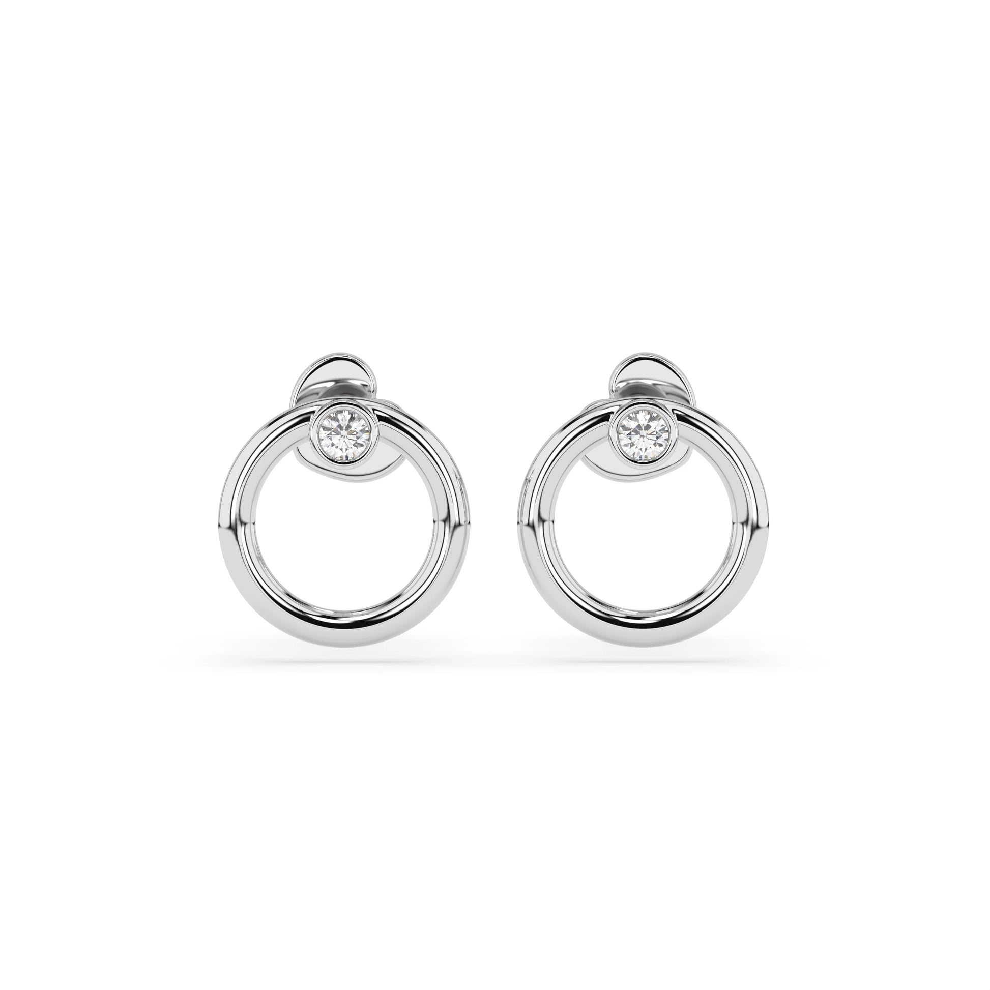 Minimalismus-Ohrringe (Rund), 0.06 ct — 102-10170