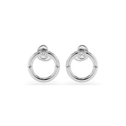 Minimalismus-Ohrringe (Rund), 0.06 ct — 102-10170