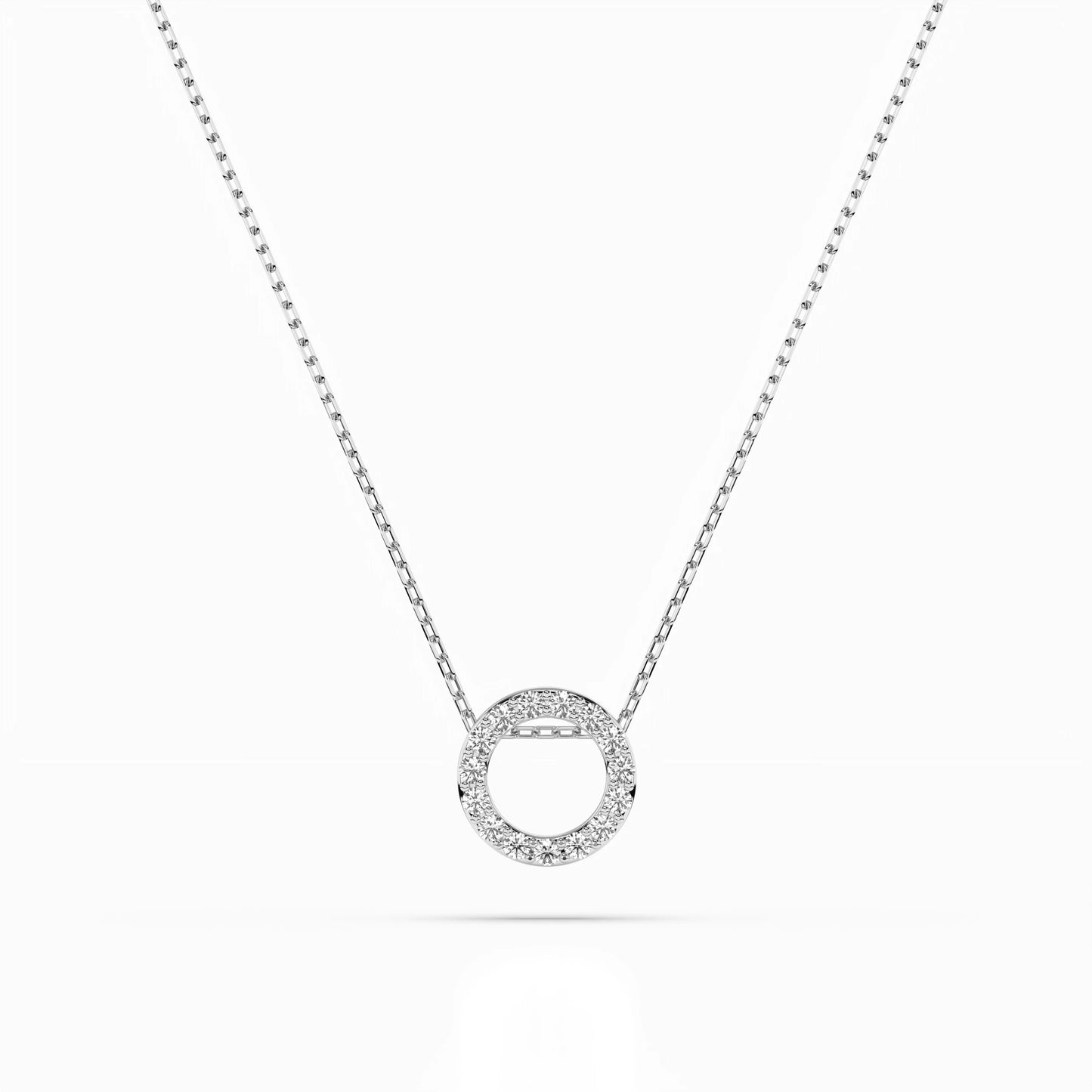 Minimalismus-Halskette (Rund), 0.09 ct — 104-10028