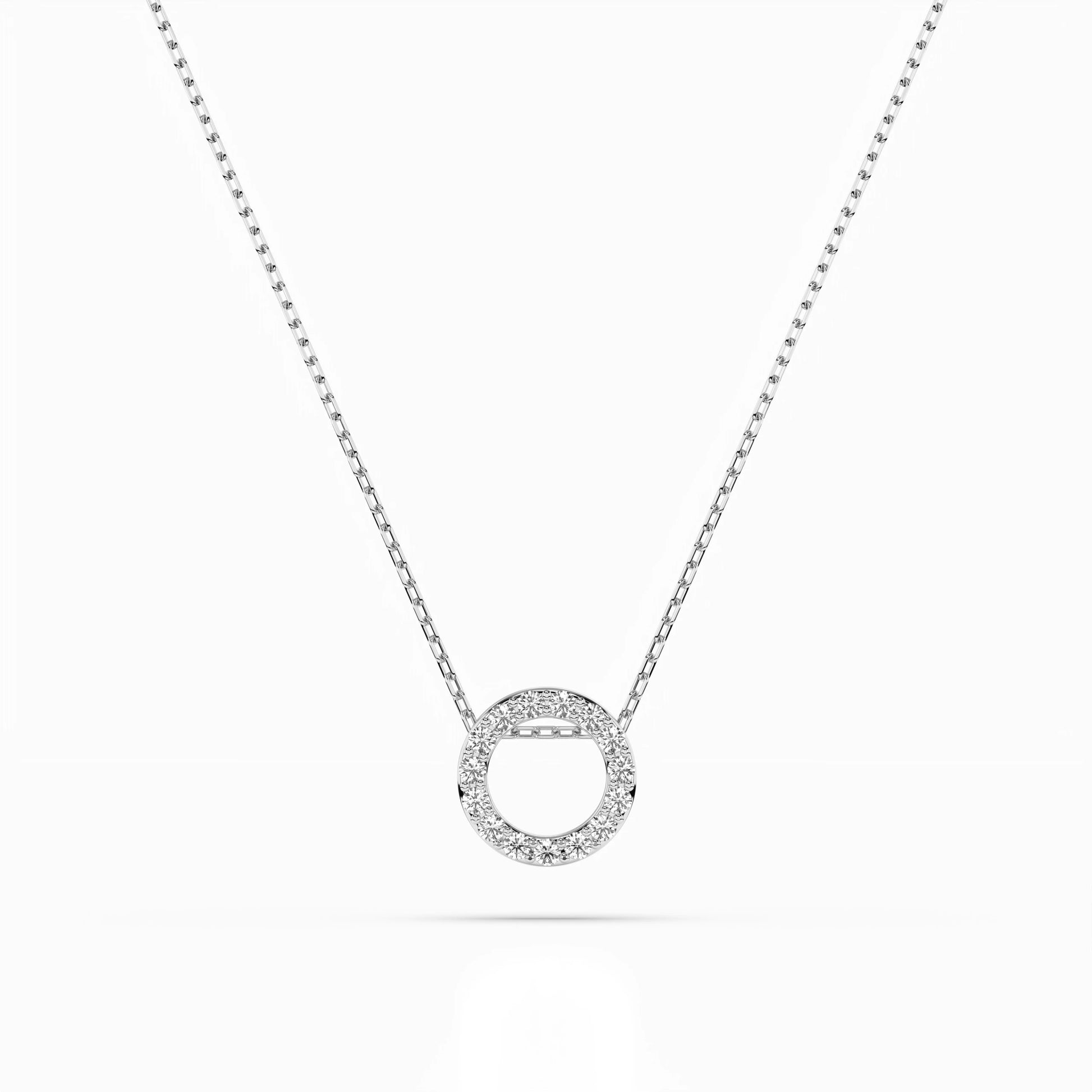 Minimalismus-Halskette (Rund), 0.09 ct — 104-10028