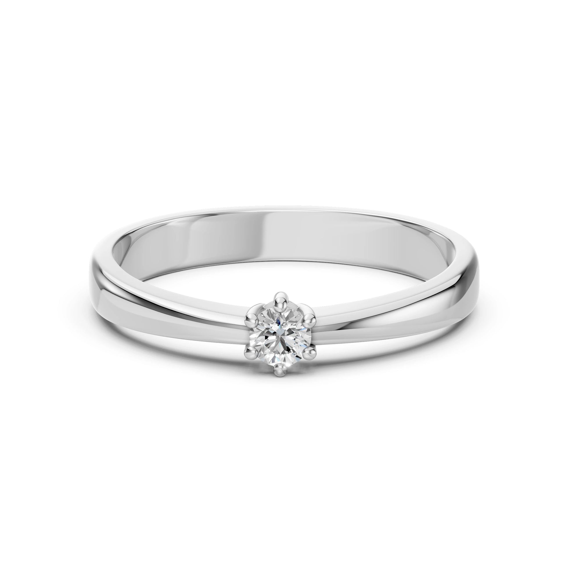 Solitär-Ring (Rund), 0.1 ct — 101-10151(3.0)