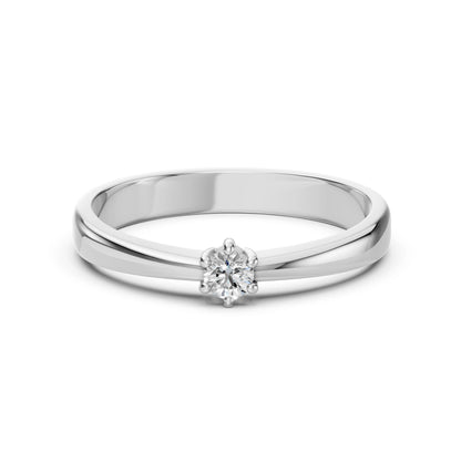 Solitär-Ring (Rund), 0.1 ct — 101-10151(3.0)
