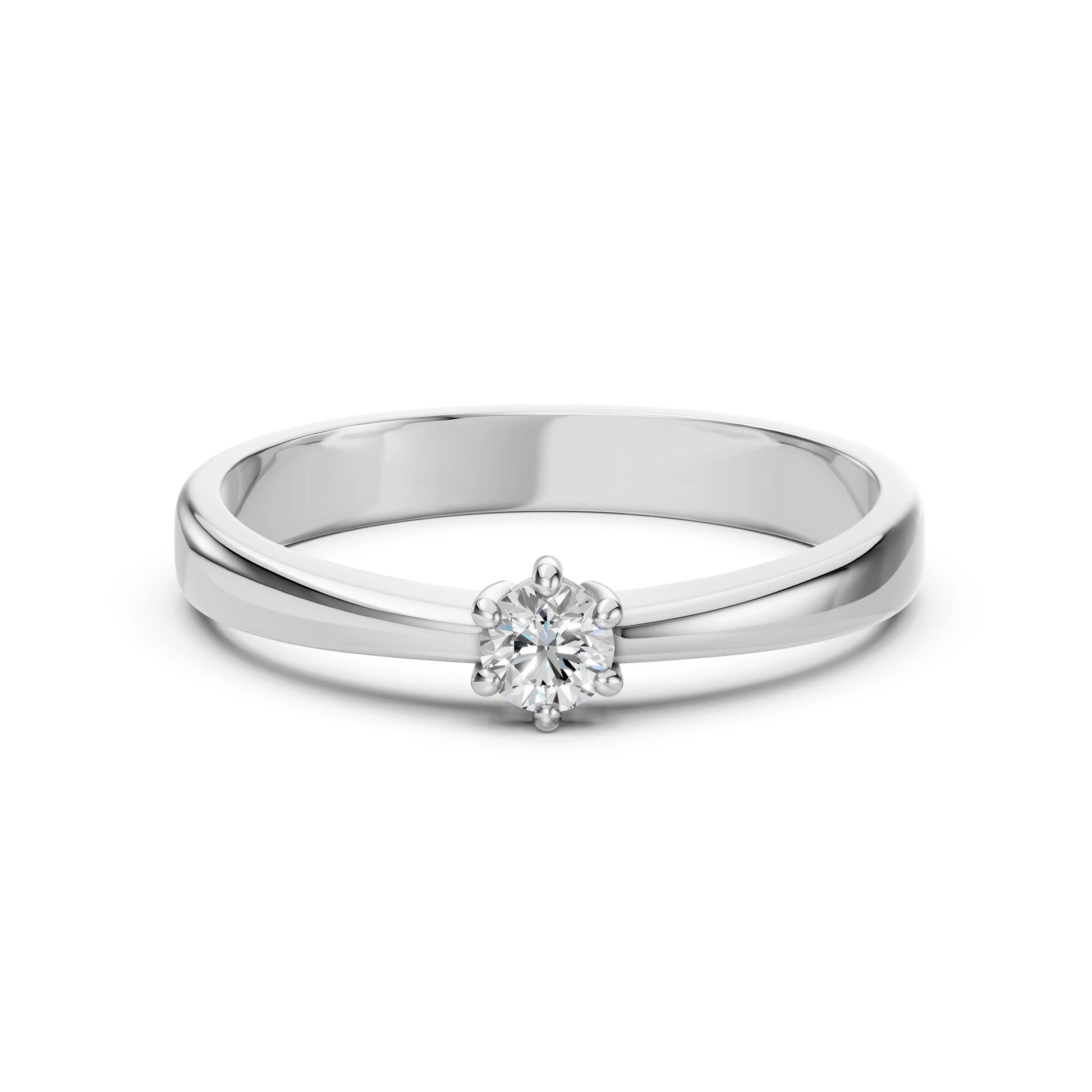 Solitär-Ring (Rund), 0.15 ct — 101-10151(3.4)