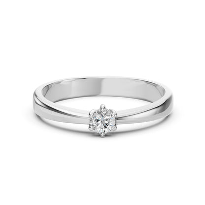 Solitär-Ring (Rund), 0.15 ct — 101-10151(3.4)