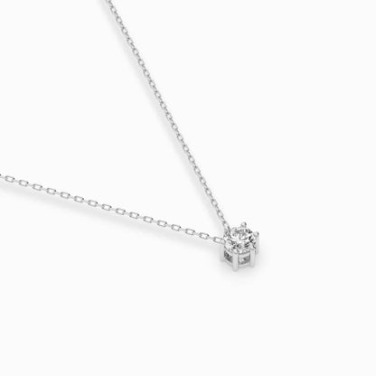 Solitär-Halskette (Rund), 0.1 ct — 104-10003(3.0)