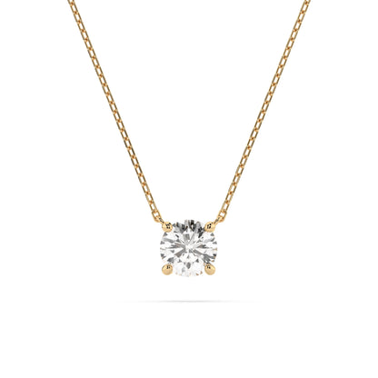 Solitär-Halskette (Rund), 0.5 ct — 104-10040(5.1)