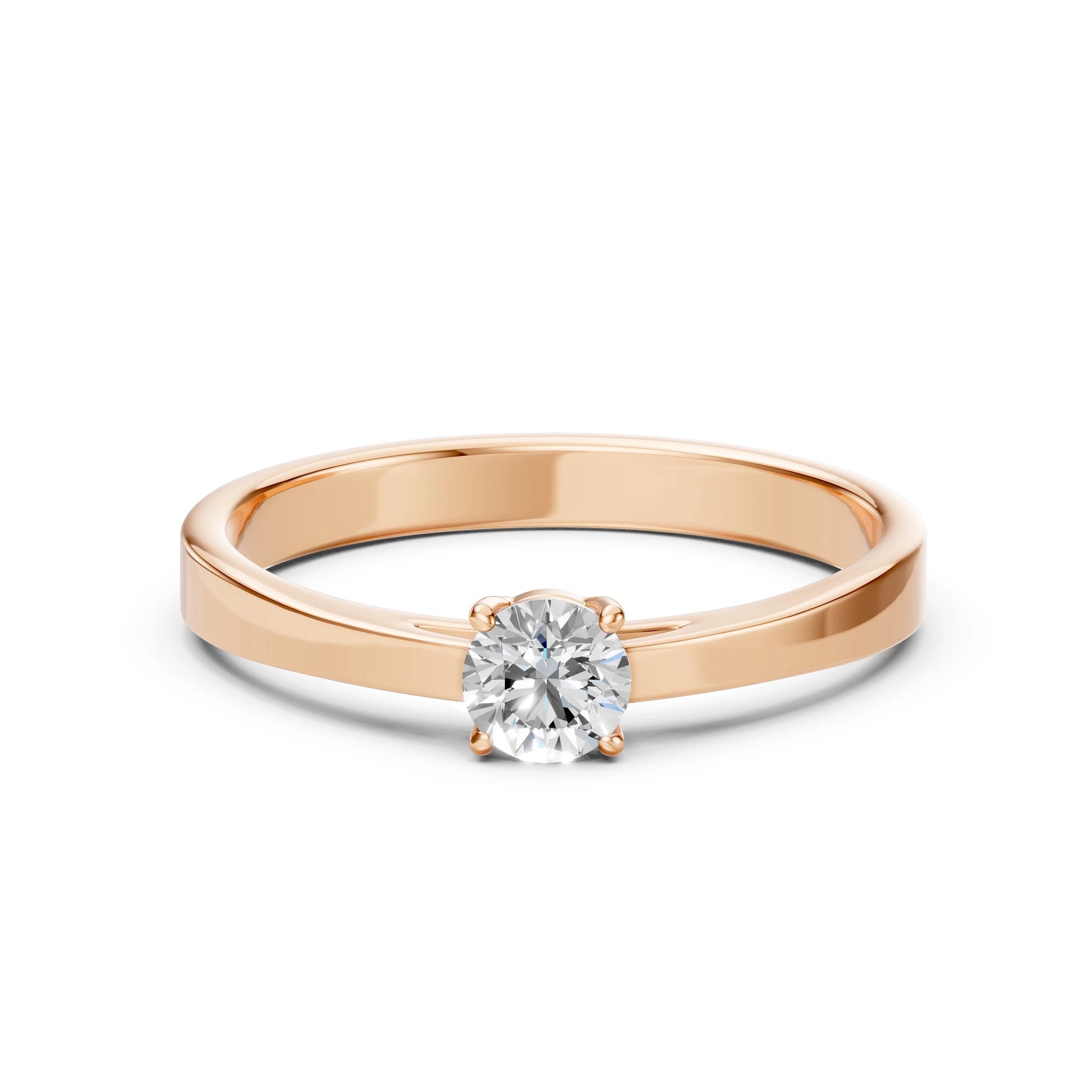 Solitär-Ring (Rund), 0.4 ct — 101-10012/1(4.7)