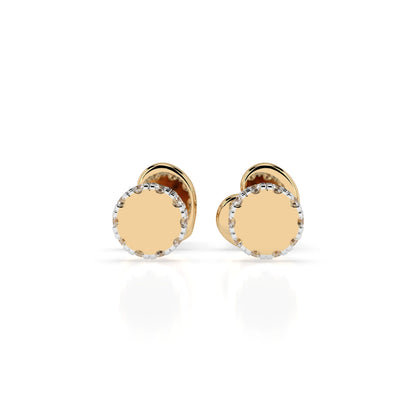 Minimalismus-Ohrringe (Rund), 0.1 ct — 102-10029