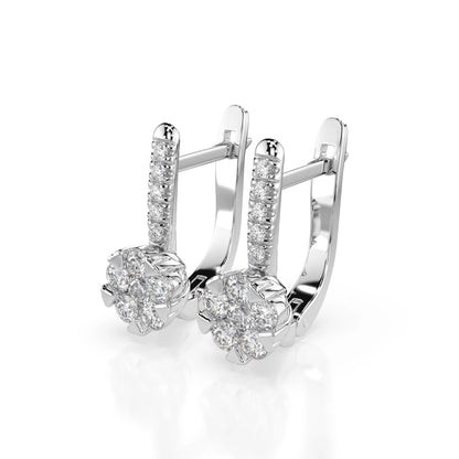 Illusion-Ohrringe (Rund), 0.12 ct — 102-10015/4(2.5)