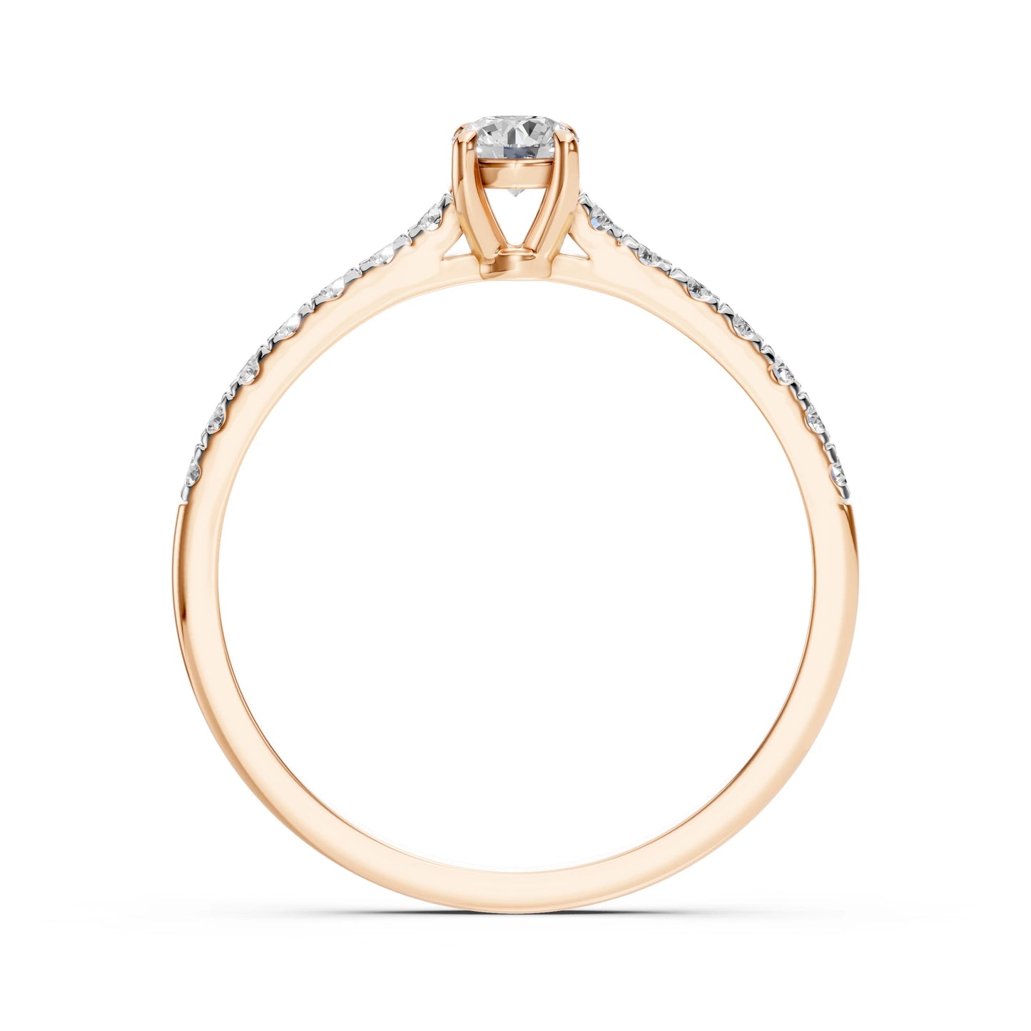 Solitär-Eternity-Ring (Rund), 0.2 ct — 101-10094(3.7)