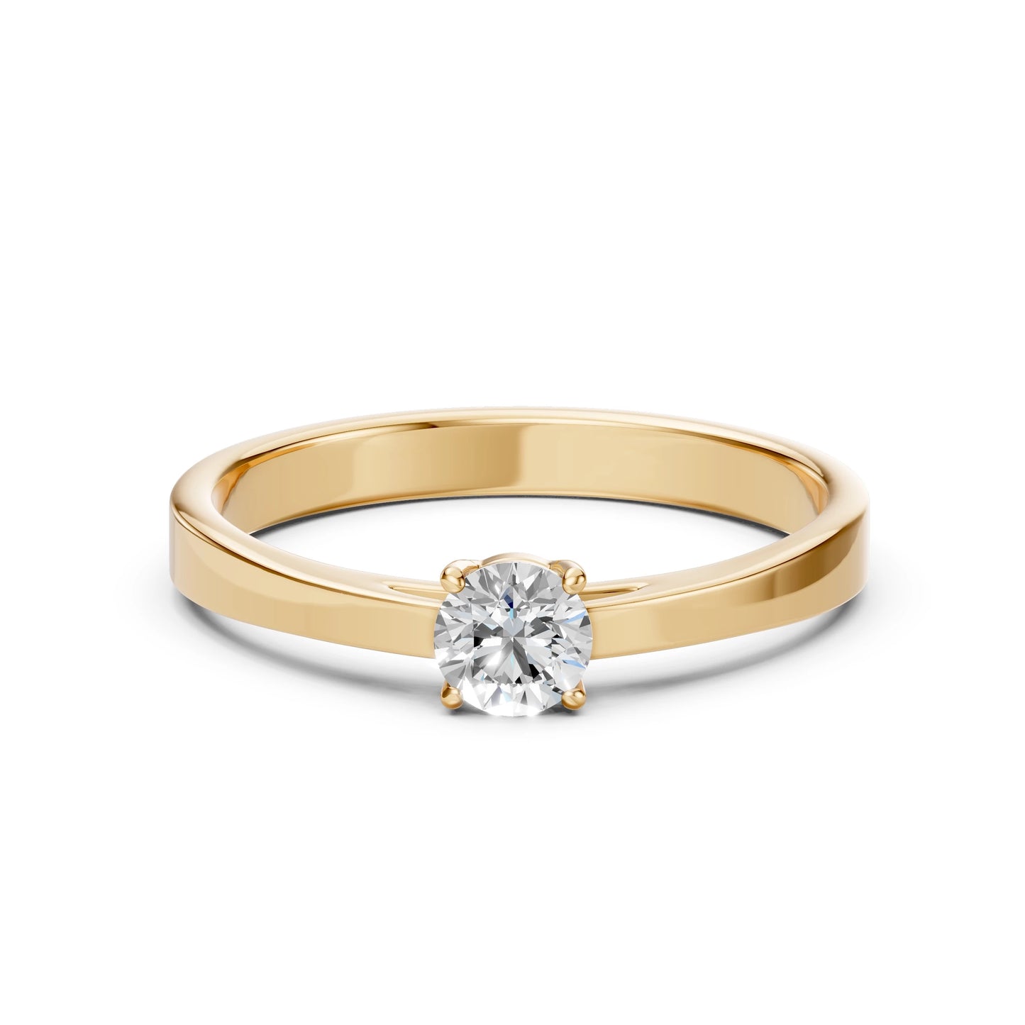 Solitär-Ring (Rund), 0.45 ct — 101-10012/1(4.8)