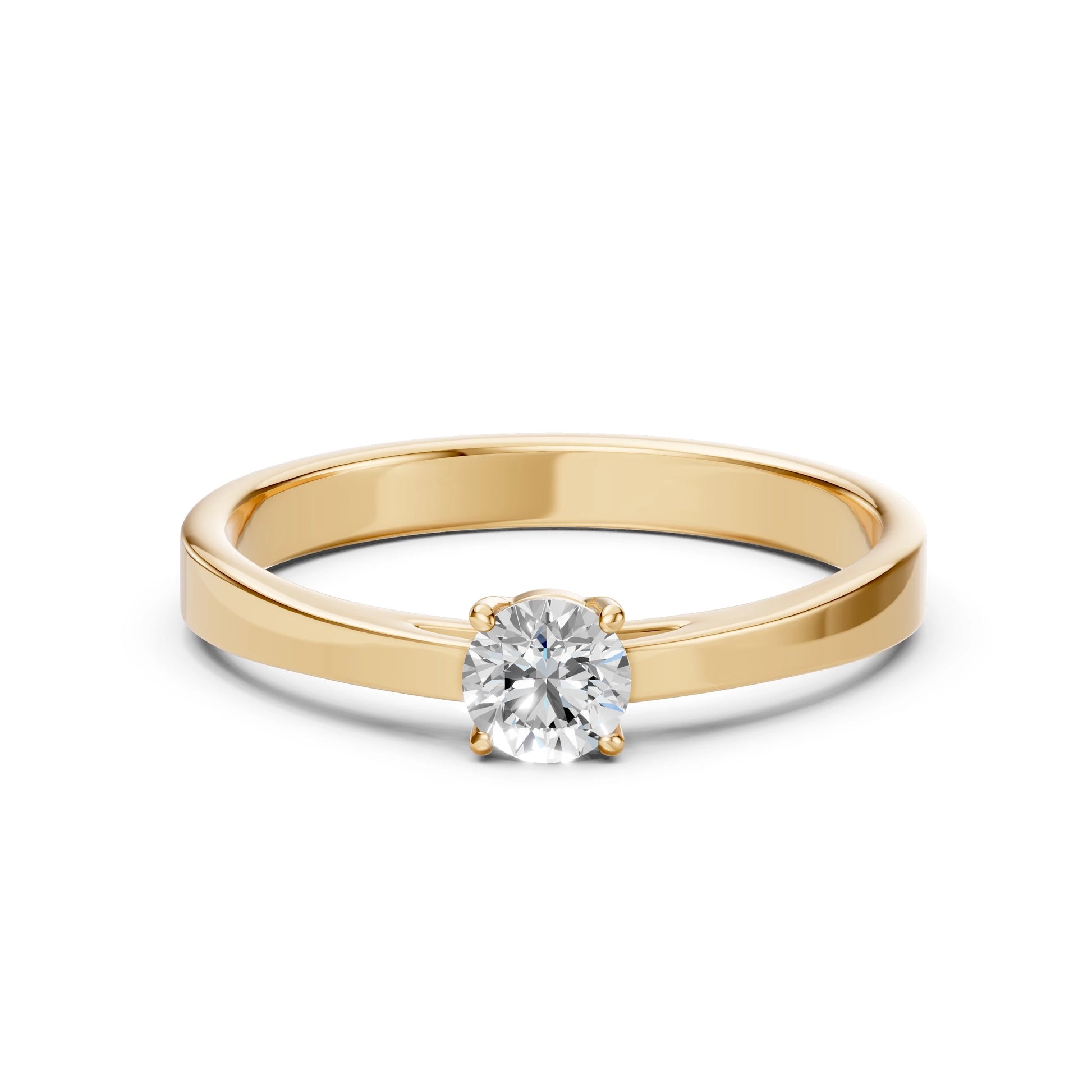 Solitär-Ring (Rund), 0.45 ct — 101-10012/1(4.8)