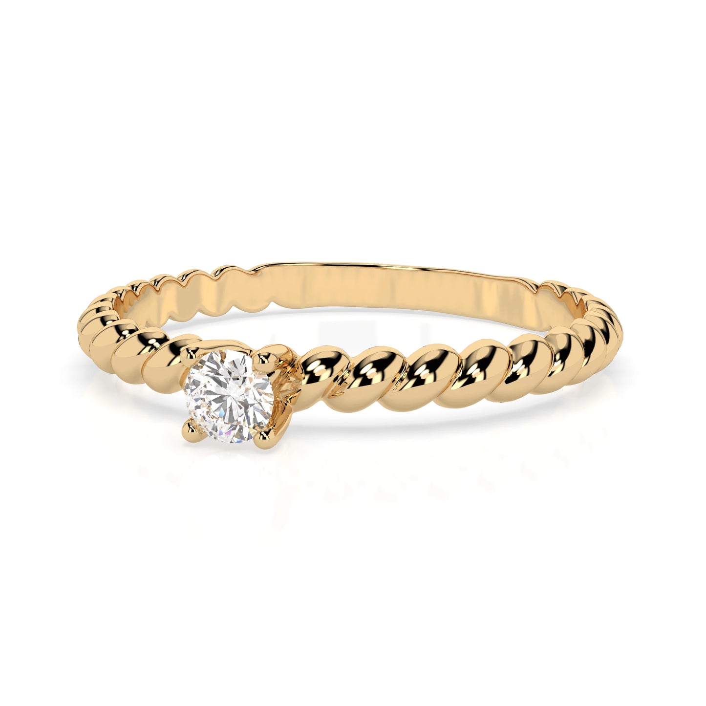 Solitär-Ring (Rund), 0.08 ct — 101-10038(2.7)