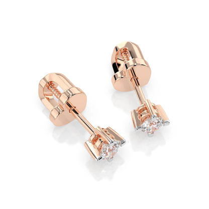 Solitär-Schmetterling-Ohrringe (Rund), 0.2 ct — 102-10025(3.0)