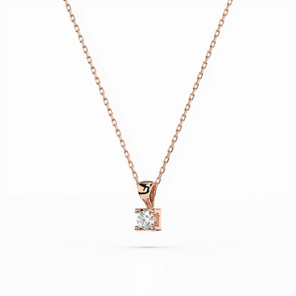 Solitär-Halskette (Rund), 0.15 ct — 104-10013(3.4)