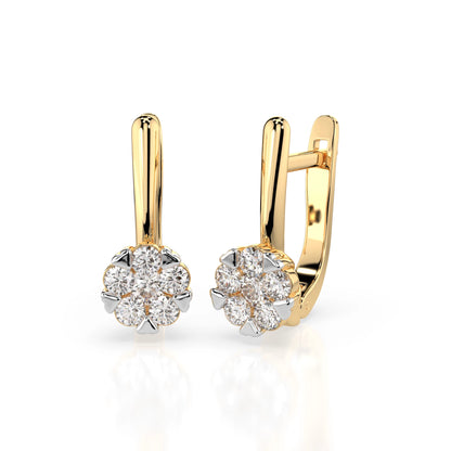 Illusion-Ohrringe (Rund), 0.12 ct — 102-10015/1(2.5)