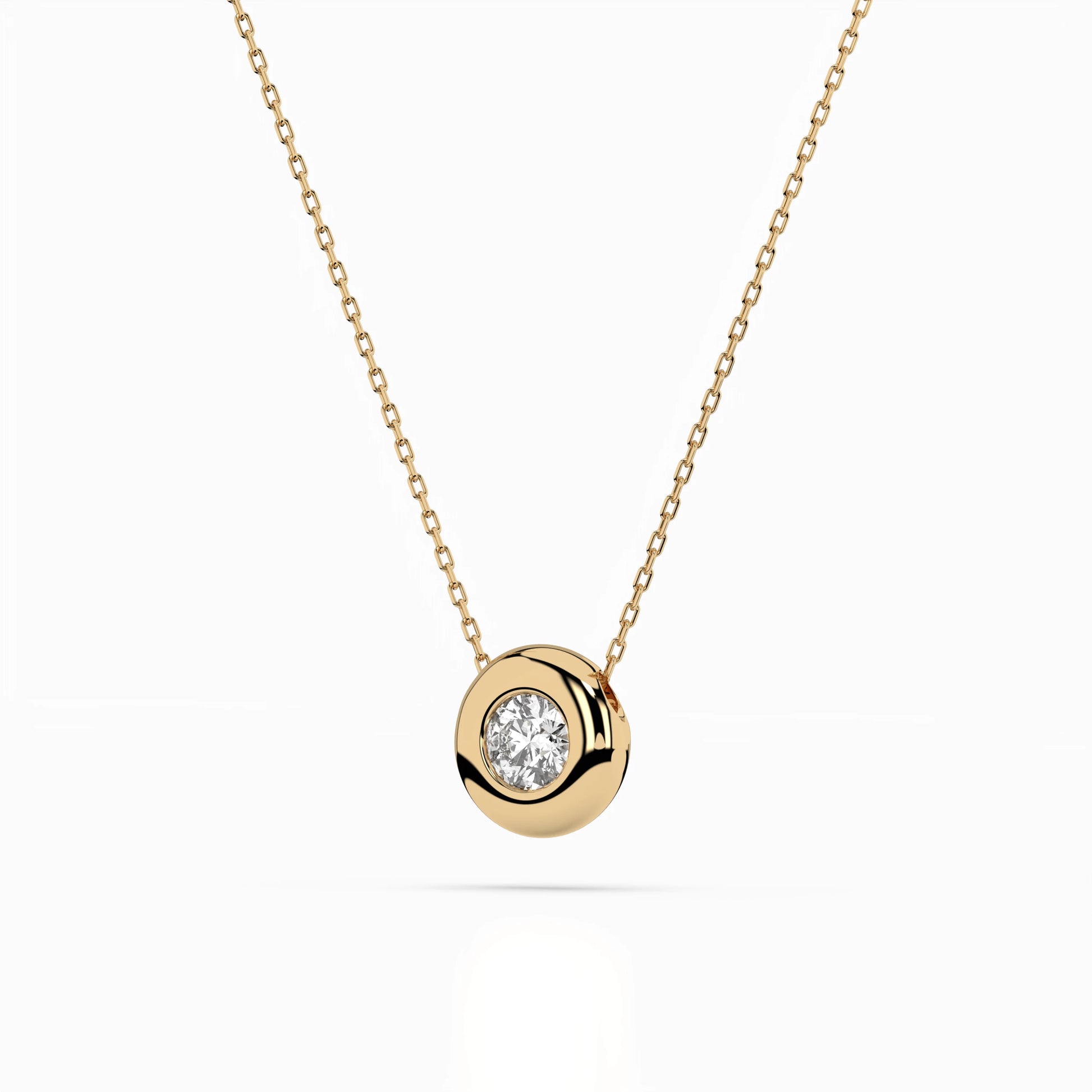 Solitär-Halskette (Rund), 0.25 ct — 104-10007(4.0)