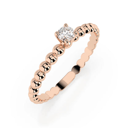 Solitär-Ring (Rund), 0.08 ct — 101-10039(2.7)