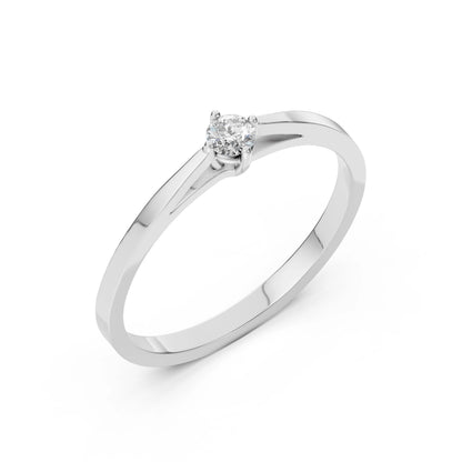 Solitär-Ring (Rund), 0.1 ct — 101-10125(3.0)
