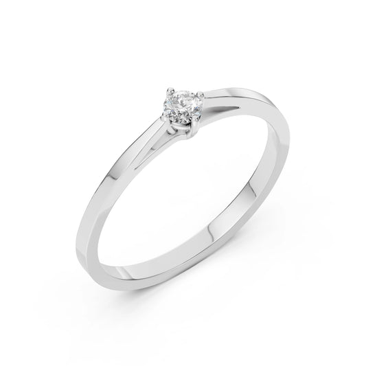 Solitär-Ring (Rund), 0.1 ct — 101-10125(3.0)