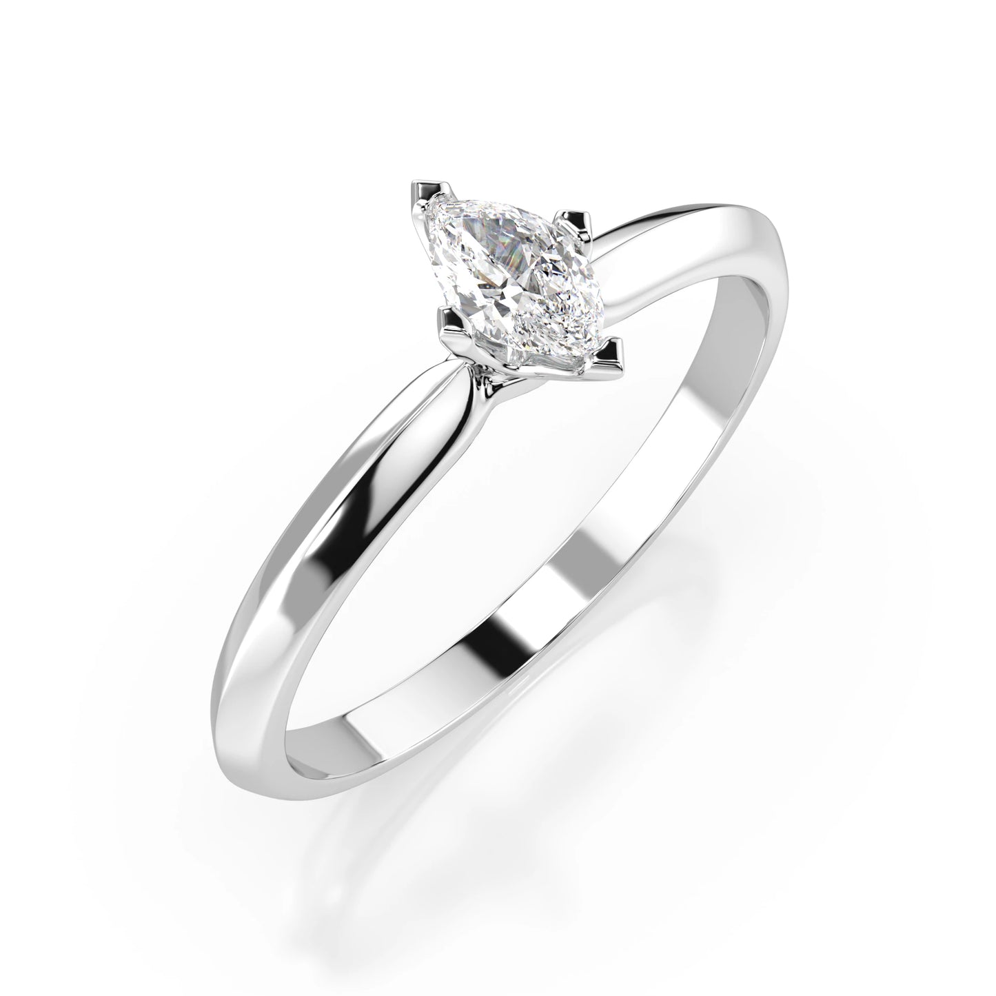 Solitär-Ring (Marquise), 0.15 ct — 101-10181/1(0.15)MARQUISE