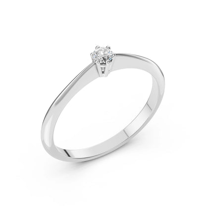 Solitär-Ring (Rund), 0.1 ct — 101-10027(3.0)