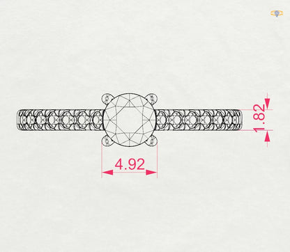 Solitär-Eternity-Ring (Rund), 0.4 ct — 101-10094(4.7)