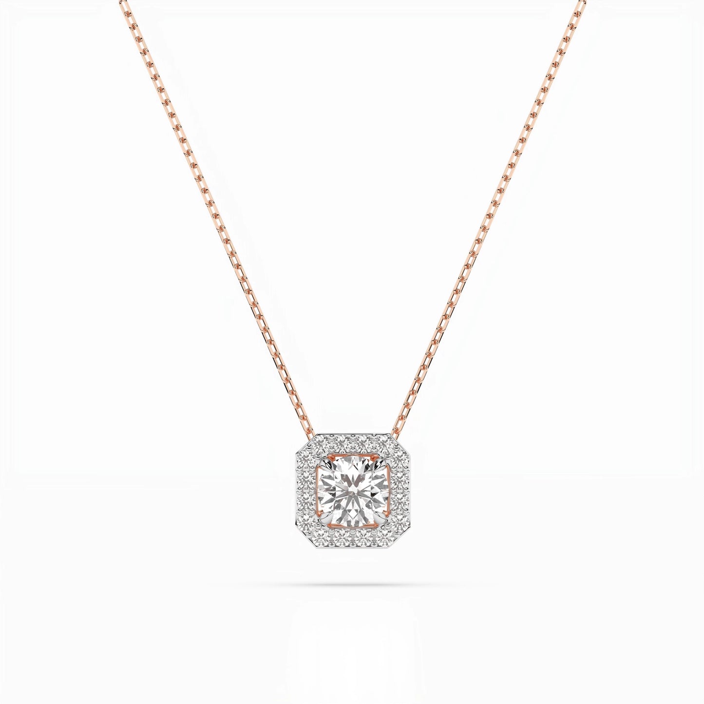 Solitär-Eternity-Halskette (Rund), 0.2 ct — 104-10042(3.7)