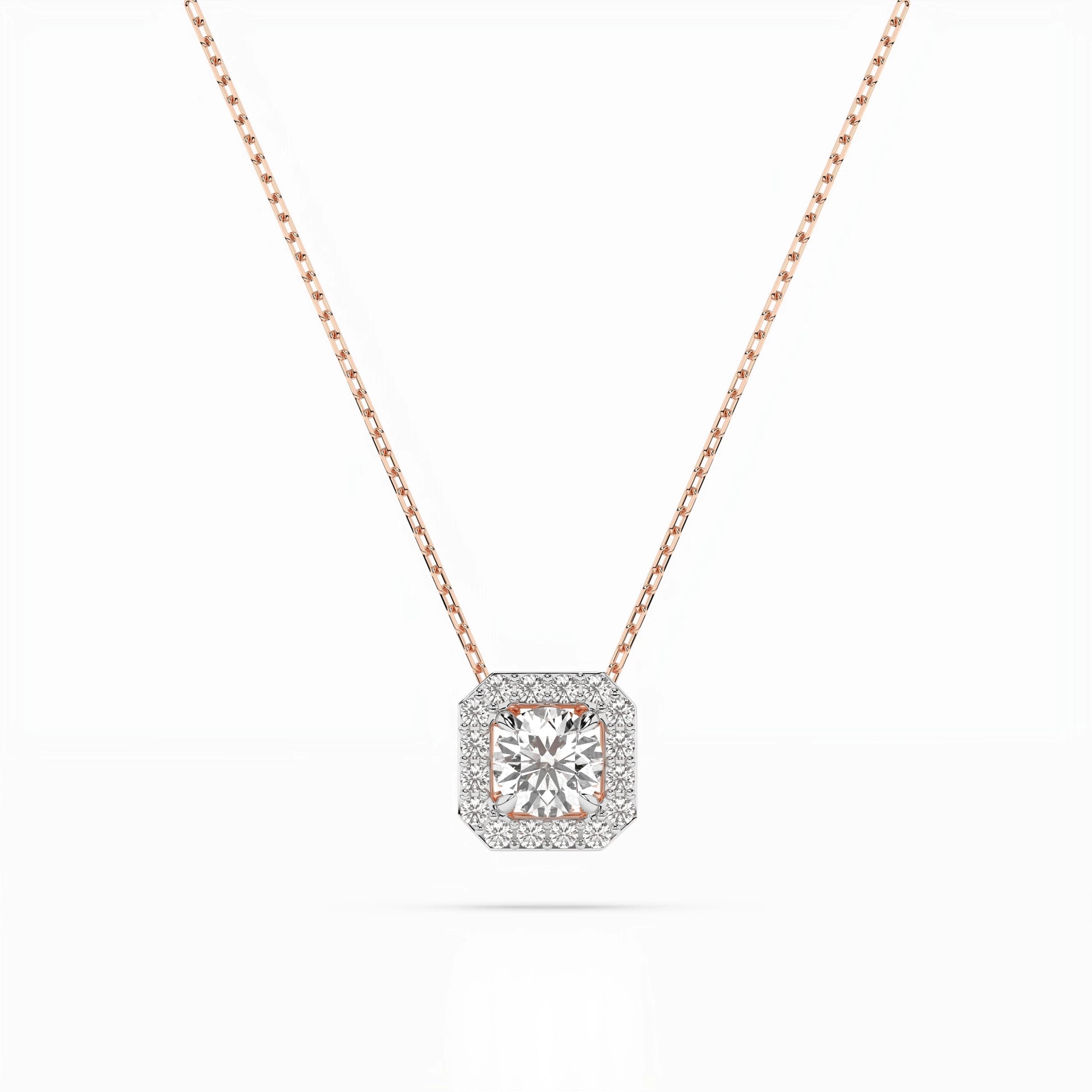 Solitär-Eternity-Halskette (Rund), 0.2 ct — 104-10042(3.7)