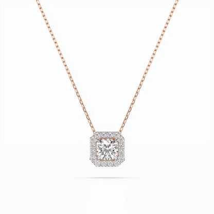 Solitär-Eternity-Halskette (Rund), 0.2 ct — 104-10042(3.7)