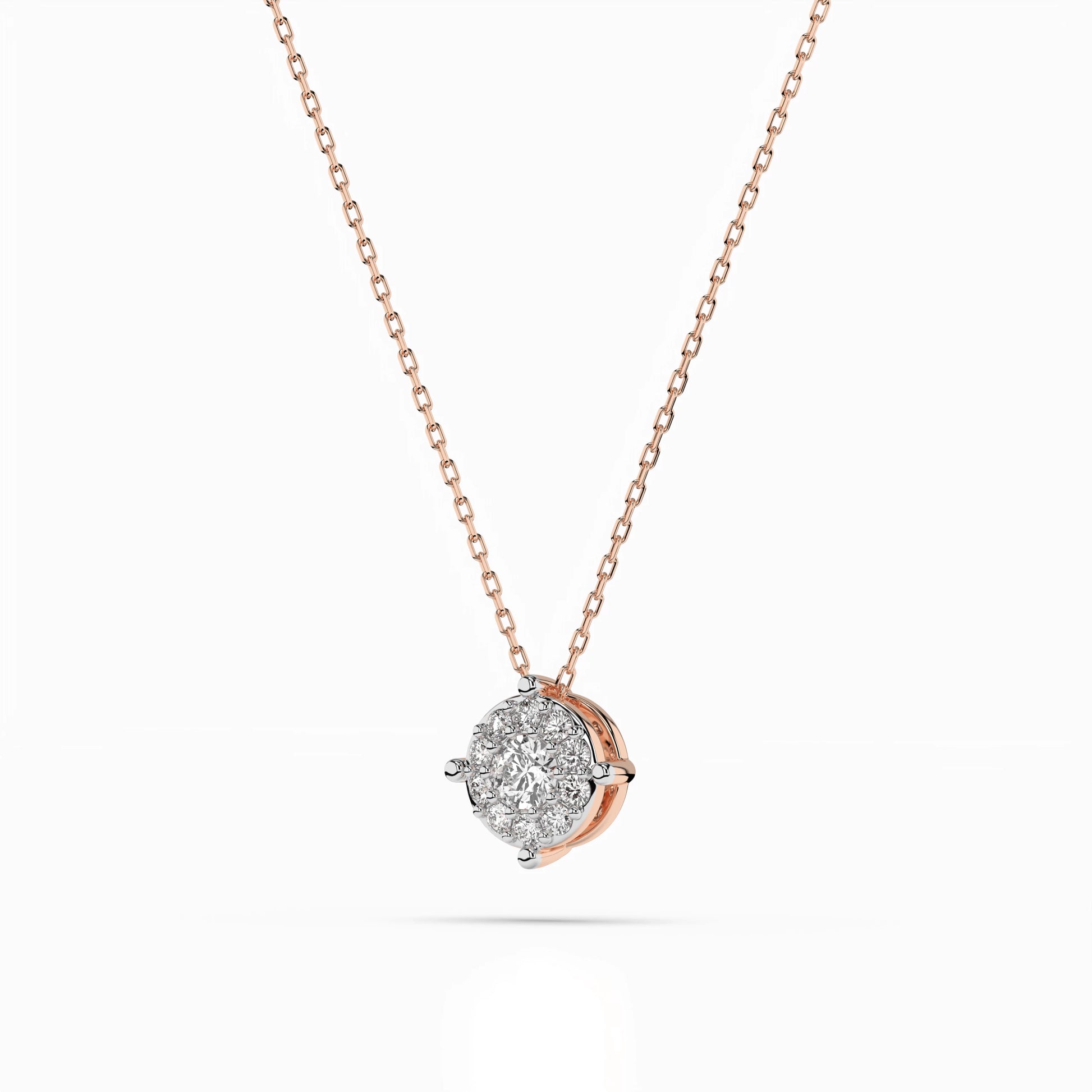 Solitär-Eternity-Halskette (Rund), 0.06 ct — 104-10001(2.5)
