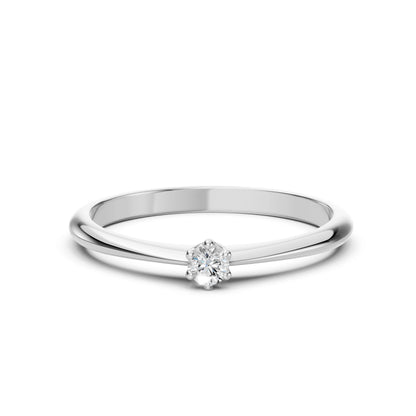 Solitär-Ring (Rund), 0.15 ct — 101-10027(3.4)
