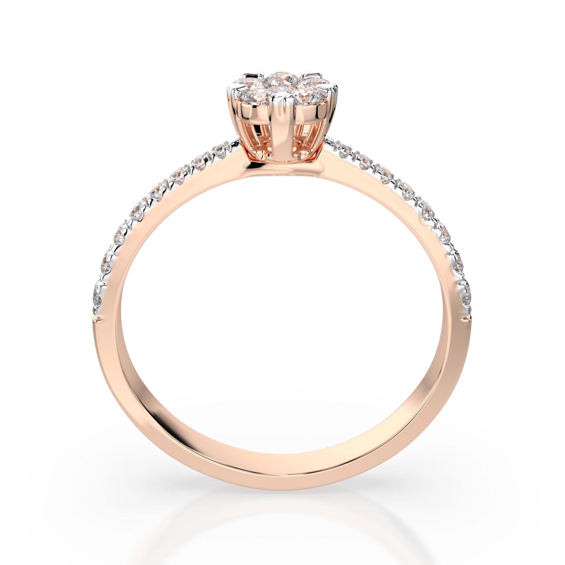 Illusion-Ring (Rund), 0.06 ct — 101-10015/4(2.5)