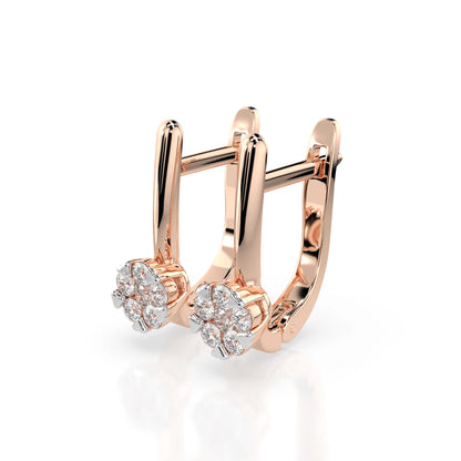 Illusion-Ohrringe (Rund), 0.06 ct — 102-10015/1(2.0)
