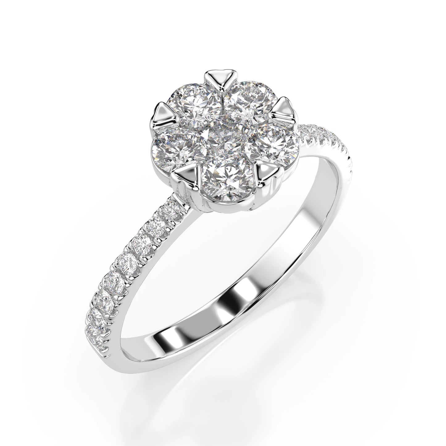 Illusion-Ring (Rund), 0.15 ct — 101-10015/4(3.4)