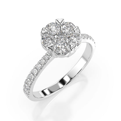 Illusion-Ring (Rund), 0.15 ct — 101-10015/4(3.4)